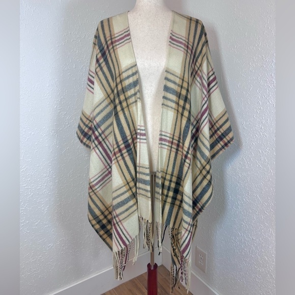 Woolrich Plaid Blanket Shawl Wrap - Picture 1 of 5